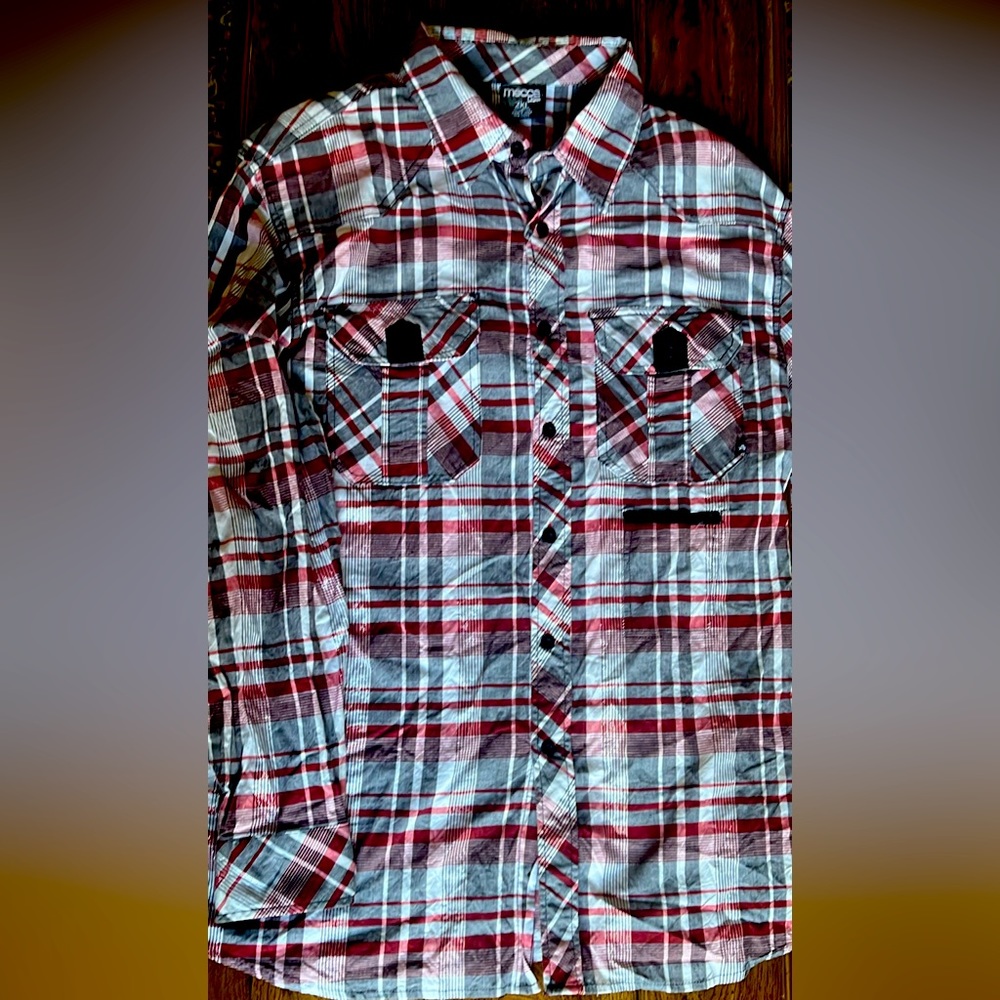 Mecca long sleeve striped shirt size2xl